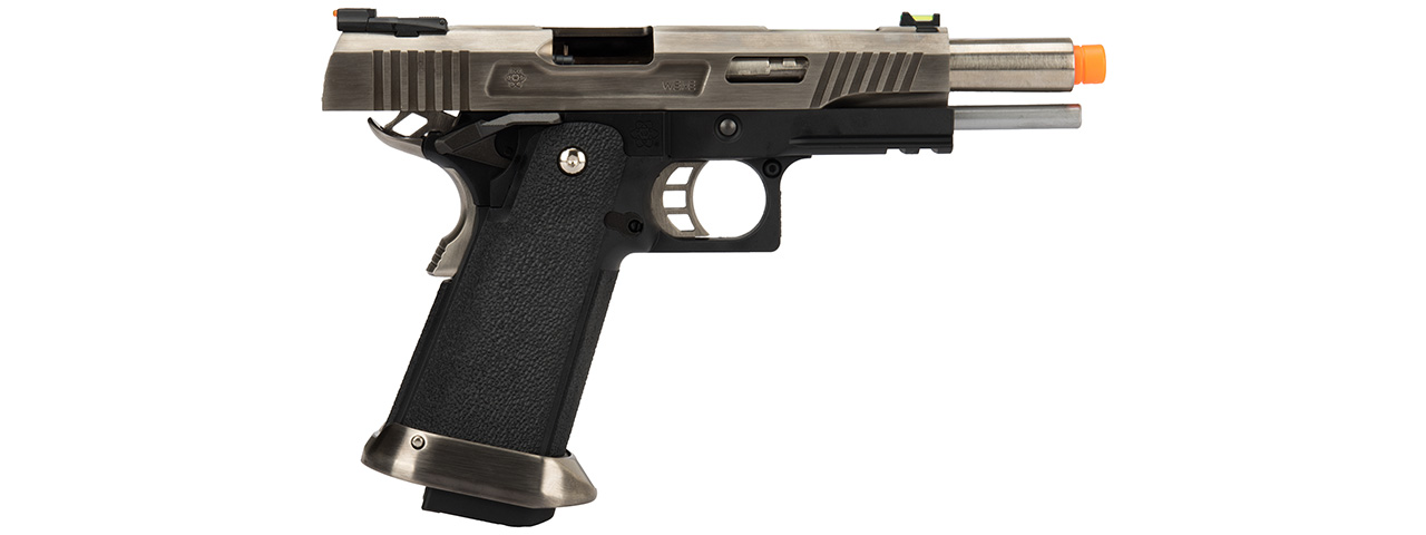 WE Tech Hi-Capa 5.1 "T-Rex" Competiton Gas Blowback Pistol (SILVER) - Click Image to Close