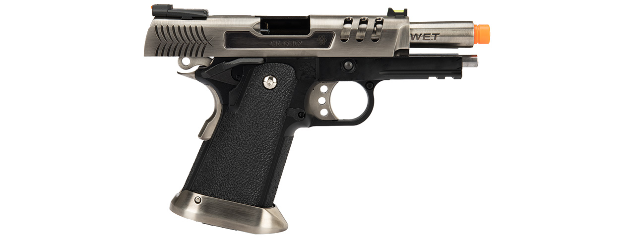 WE Tech 3.8 Hi-Capa Deinonychus Gas Blowback Airsoft Pistol (SILVER)