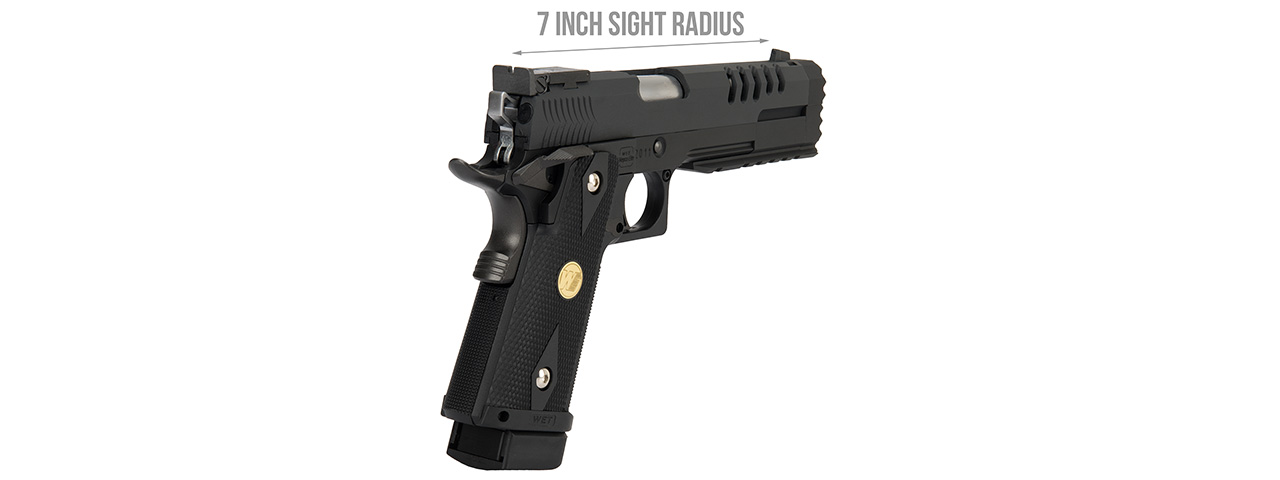 WE Tech 1911 Hi-Capa Custom "Hyper Strike" Gas Blowback Airsoft Pistol (BLACK) - Click Image to Close