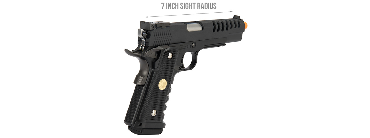 WE Tech 1911 5.1 Hi-Capa Hyper Speed "Skeletor" Gas Blowback Airsoft Pistol (BLACK)