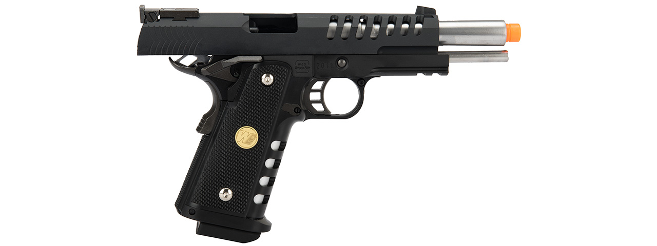 WE Tech 1911 5.1 Hi-Capa Hyper Speed "Skeletor" Gas Blowback Airsoft Pistol (BLACK)