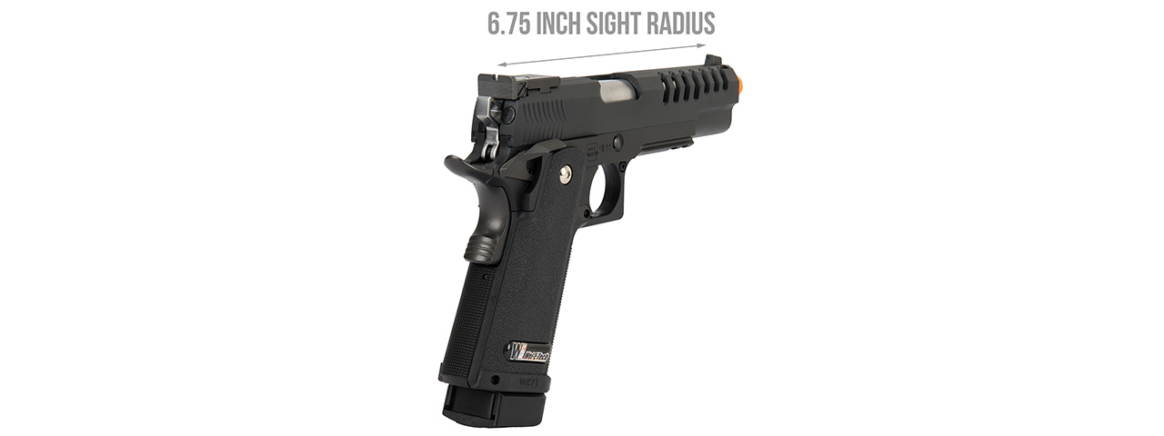 WE Tech 1911 Hi-Capa Hyper Speed Gas Blowback Airsoft PIstol (Black) - Click Image to Close