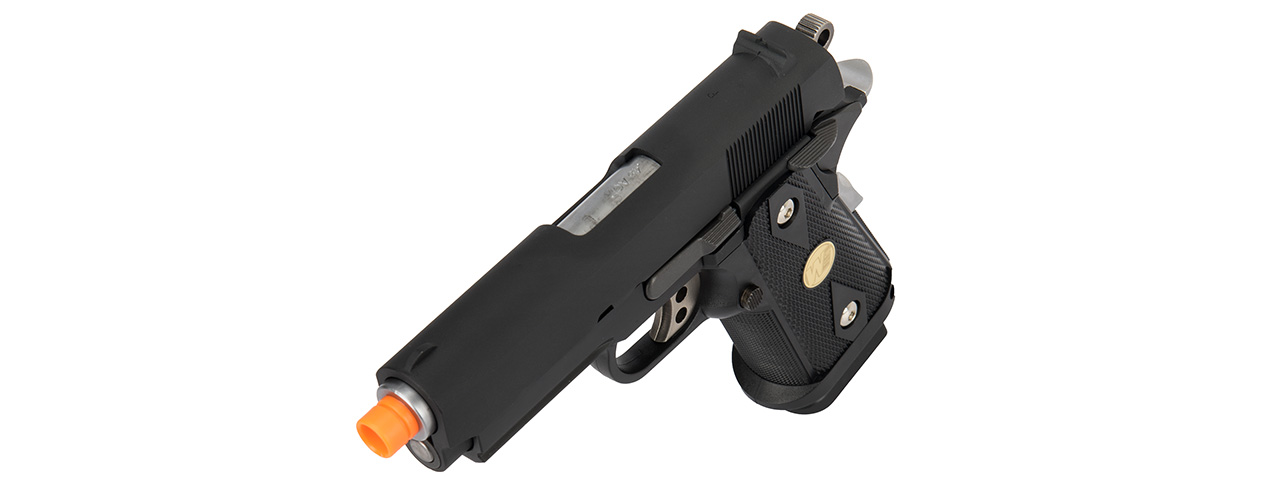 WE Tech 1911 3.8 Baby Hi-Capa Gas Blowback Airsoft Pistol [Version A] (BLACK) - Click Image to Close