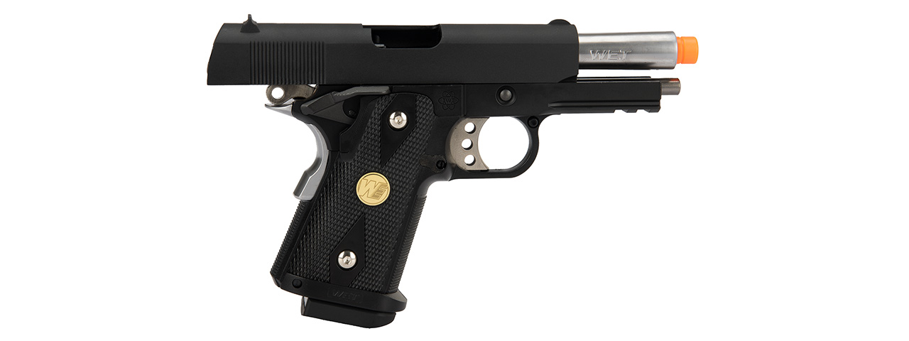 WE Tech 1911 3.8 Baby Hi-Capa Gas Blowback Airsoft Pistol [Version A] (BLACK)