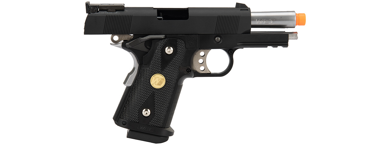 WE Tech 1911 3.8 Baby Hi-Capa Gas Blowback Airsoft Pistol [Version B] (BLACK)