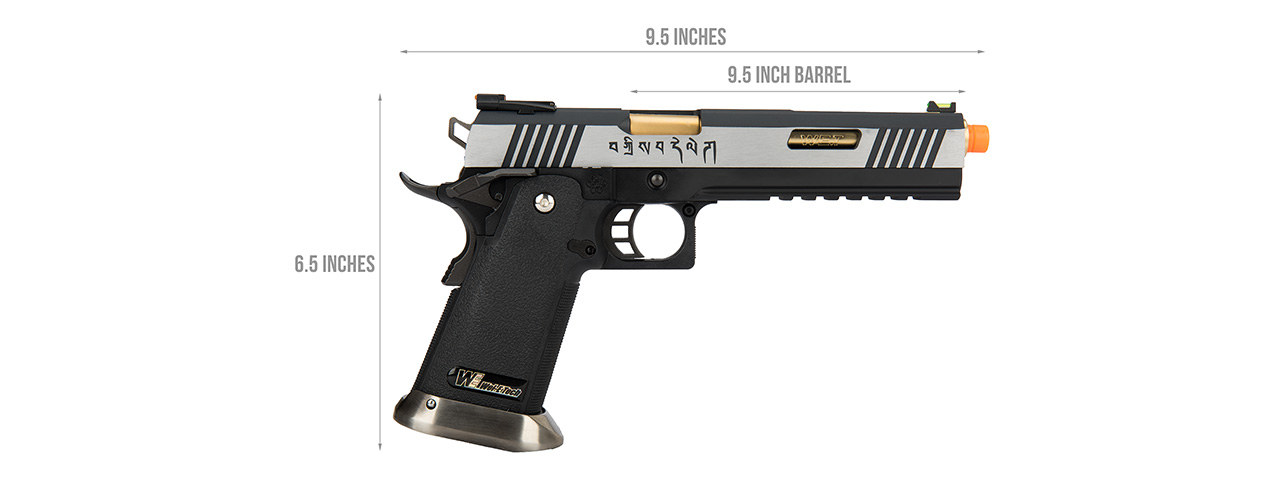 WE Tech 1911 Hi-Capa T-Rex Competition Gas Blowback Airsoft Pistol [Tibetan Version] (TWO TONE / GOLD)