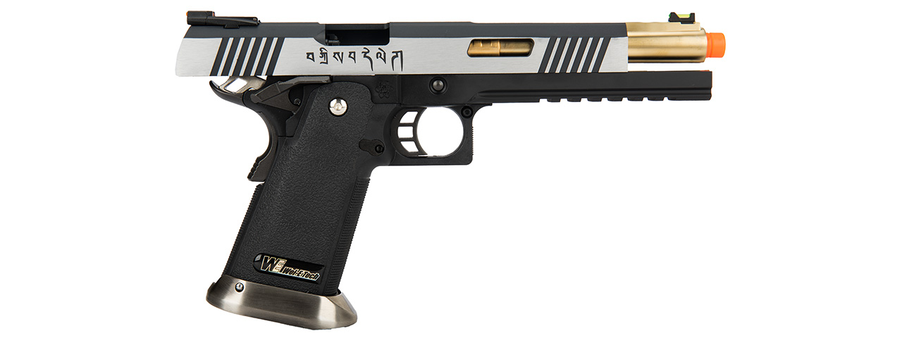 WE Tech 1911 Hi-Capa T-Rex Competition Gas Blowback Airsoft Pistol [Tibetan Version] (TWO TONE / GOLD) - Click Image to Close