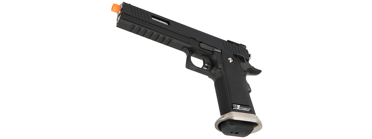 WE Tech 1911 Hi-Capa T-Rex Competition Gas Blowback Airsoft Pistol w/ Sight Mount (BLACK / SILVER)