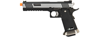 WE Tech 1911 Hi-Capa T-Rex Competition Gas Blowback Airsoft Pistol w/ Sight Mount (TWO TONE / SILVER)