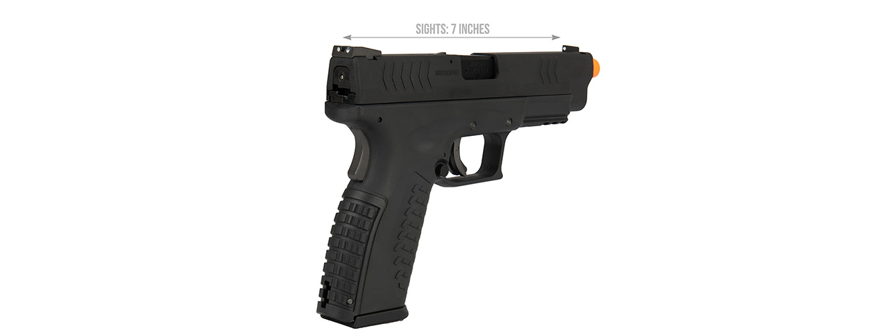 WE Tech X-Tactical Metal Slide Gas Blowback Airsoft Pistol (BLACK) - Click Image to Close