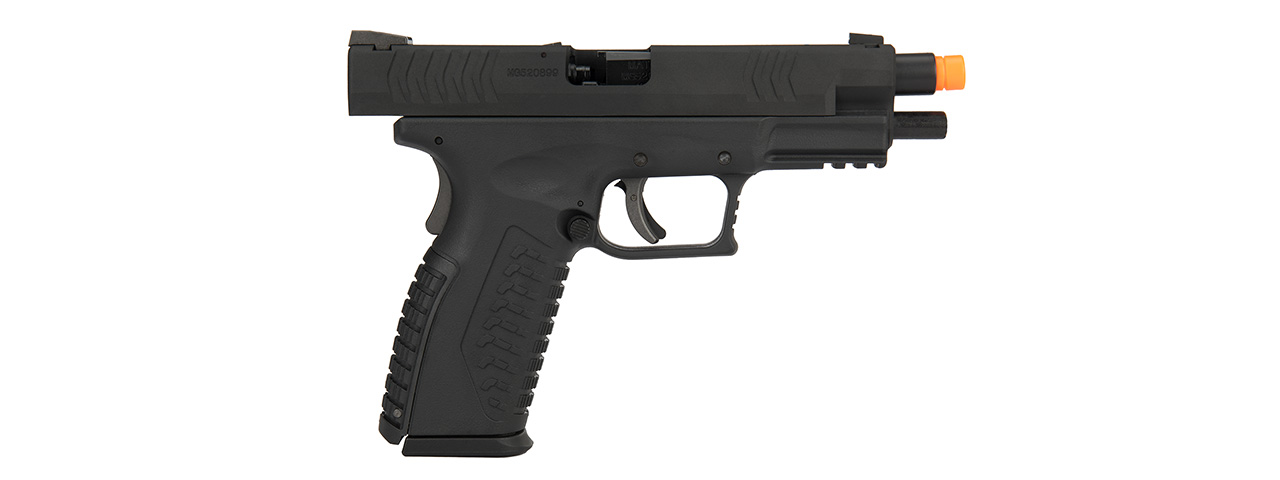 WE Tech X-Tactical Metal Slide Gas Blowback Airsoft Pistol (BLACK) - Click Image to Close