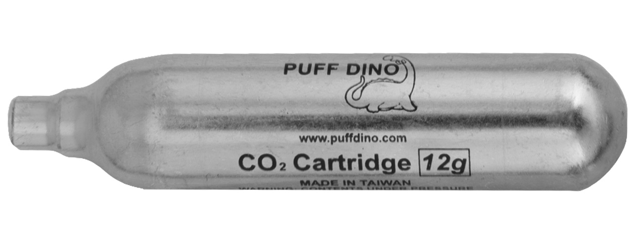 Puff Dino Airsoft 12g CO2 Cartridge [6 PACK]