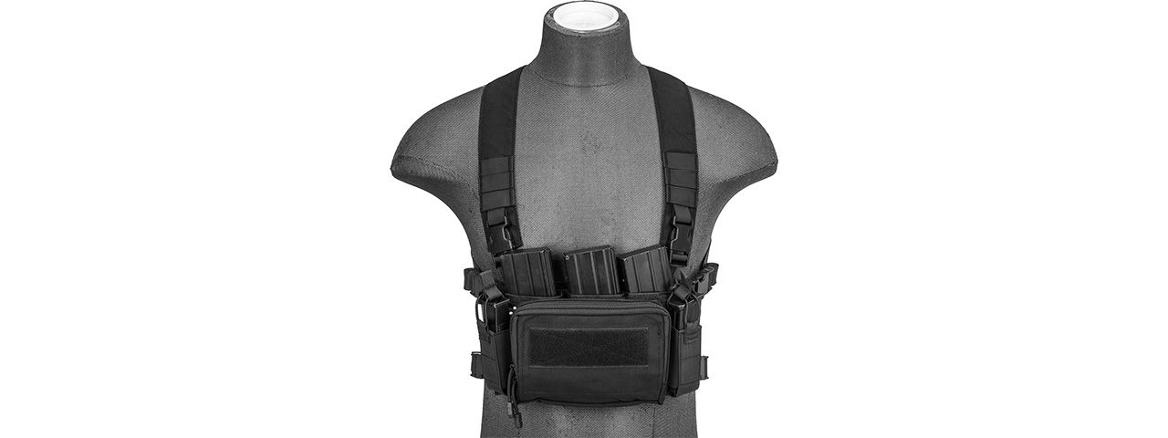 WST MULTIFUNCTIONAL TACTICAL CHEST RIG (Black) - Click Image to Close