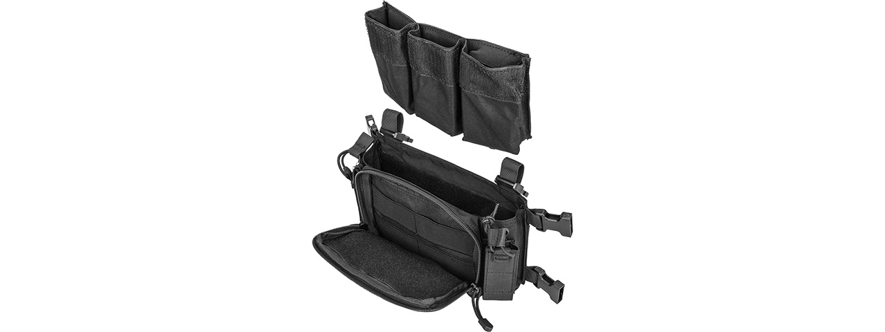 WST MULTIFUNCTIONAL TACTICAL CHEST RIG (Black) - Click Image to Close