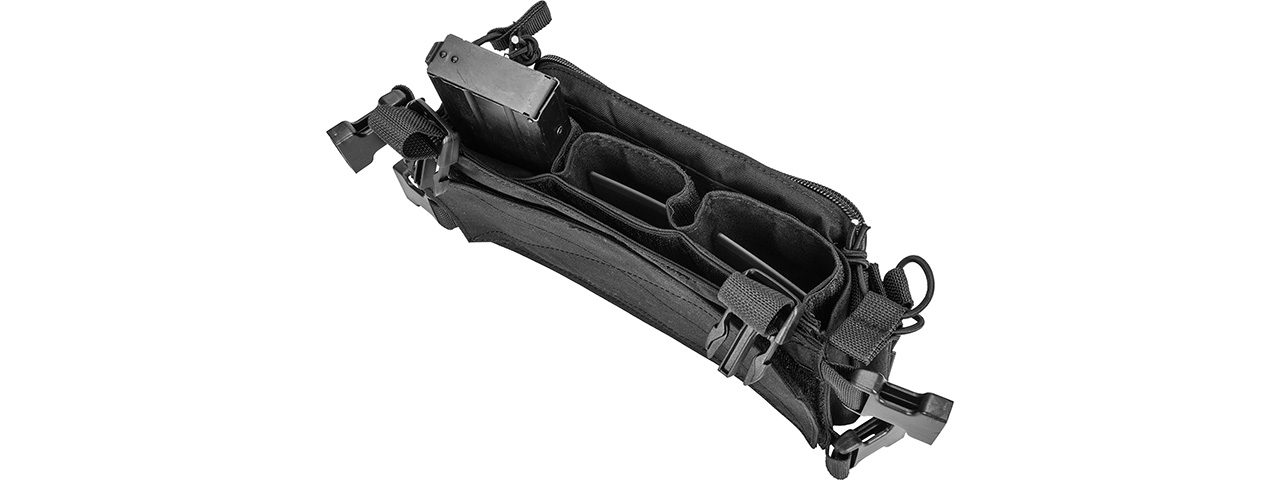 WST MULTIFUNCTIONAL TACTICAL CHEST RIG (Black) - Click Image to Close