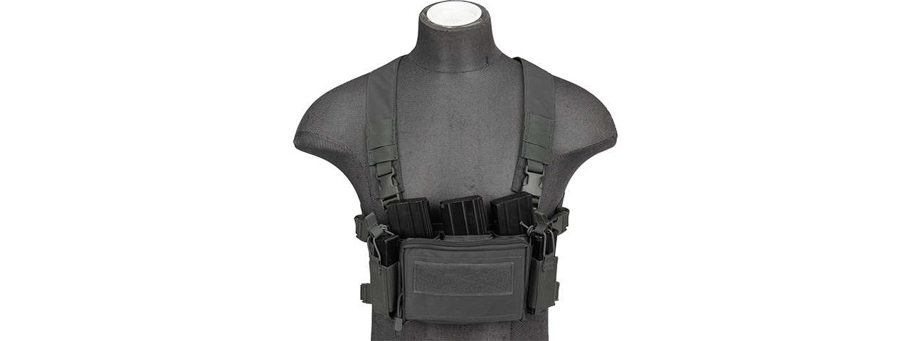 WST MULTIFUNCTIONAL TACTICAL CHEST RIG (Gray) - Click Image to Close