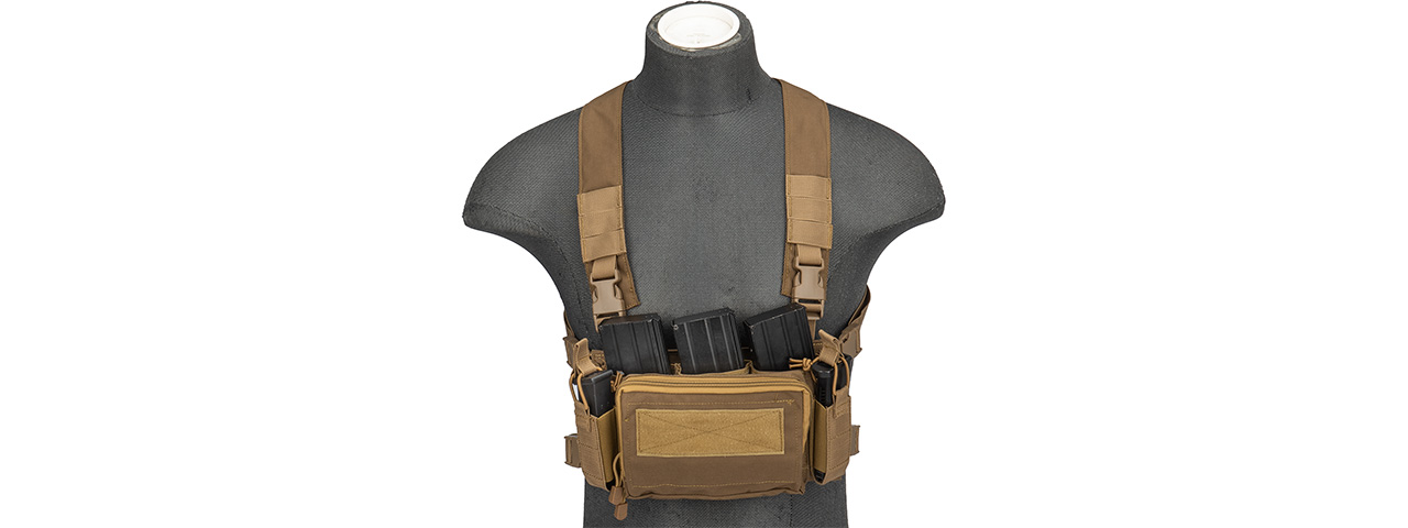 WST MULTIFUNCTIONAL TACTICAL CHEST RIG (Tan) - Click Image to Close