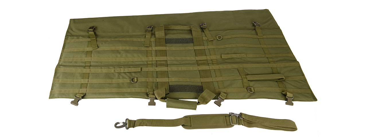 Airsoft Sniper Fishing Rod Tactical Gun Bag (Olive Green) - Click Image to Close