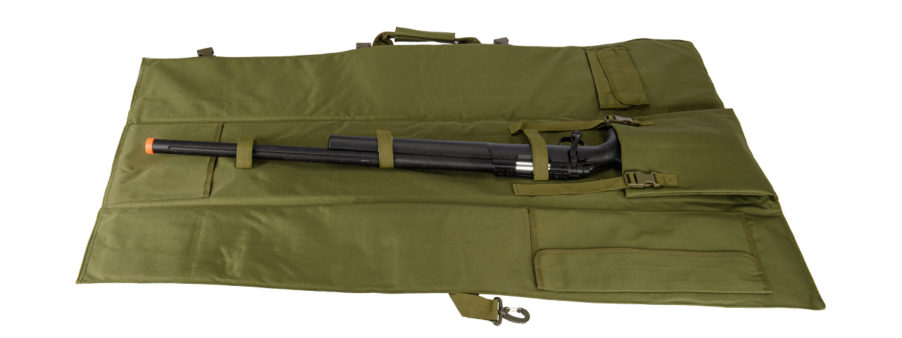 Airsoft Sniper Fishing Rod Tactical Gun Bag (Olive Green) - Click Image to Close