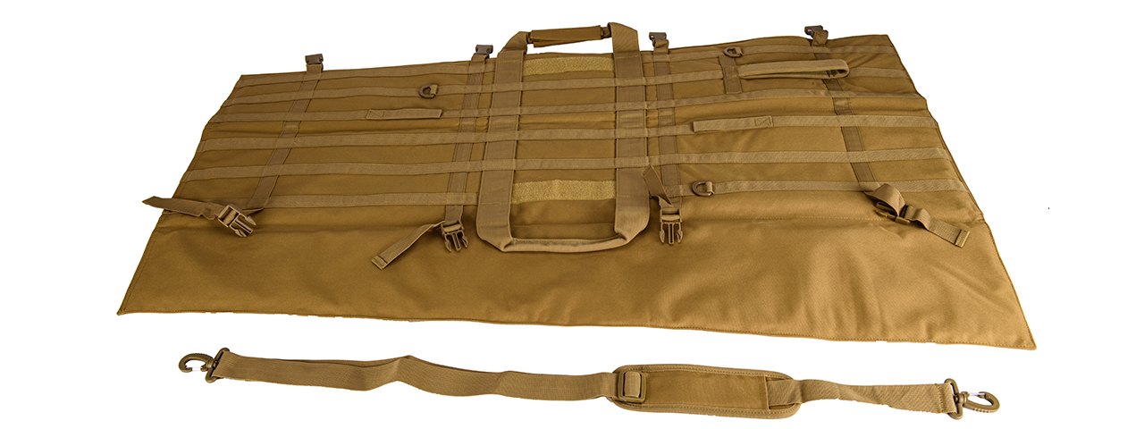 Airsoft Sniper Fishing Rod Tactical Gun Bag (Tan) - Click Image to Close