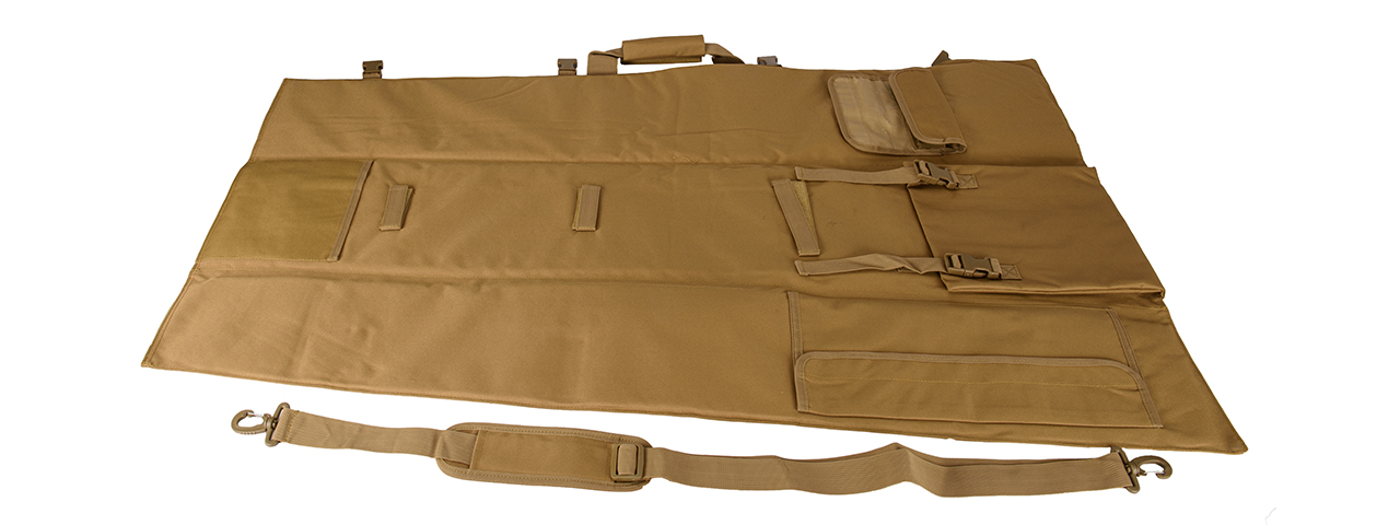 Airsoft Sniper Fishing Rod Tactical Gun Bag (Tan) - Click Image to Close