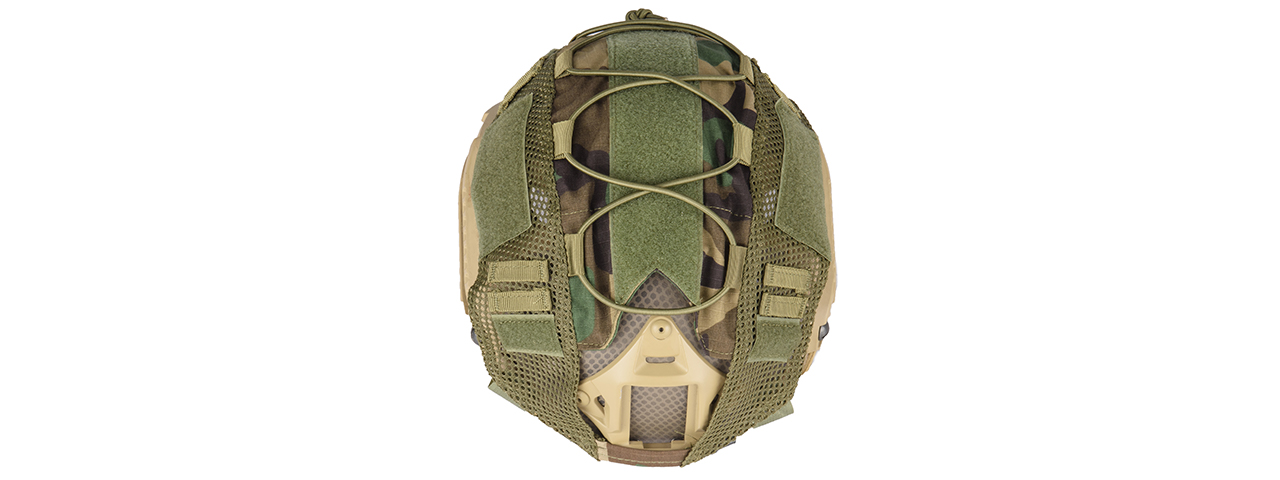 G-FORCE 1000D NYLON POLYESTER BUMP HELMET COVER (WOODLAND) - Click Image to Close