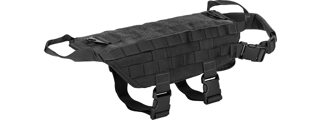 Tactical Training Molle Dog Harness (Black), Med - Click Image to Close