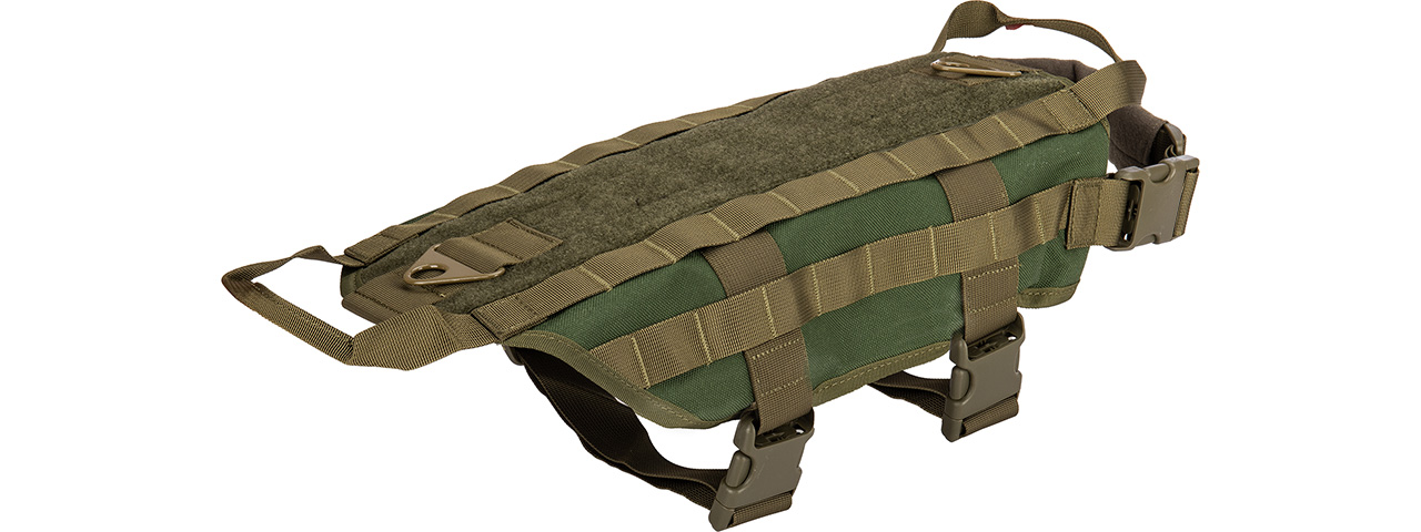 Tactical Training Molle Dog Harness (OD), Med