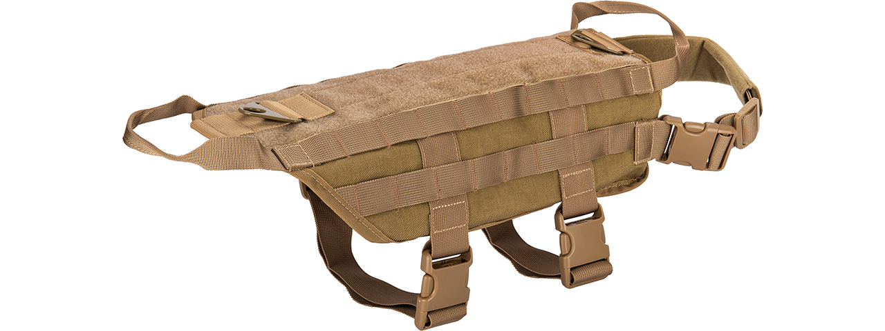 Tactical Training Molle Dog Harness (Tan), Large - Click Image to Close