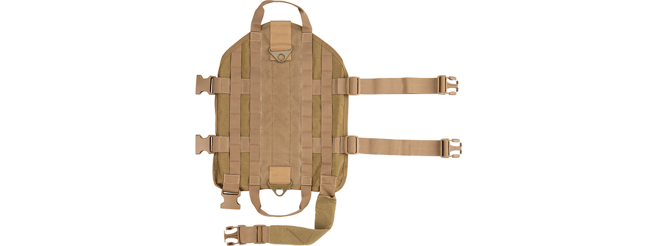 Tactical Training Molle Dog Harness (Tan), Large - Click Image to Close