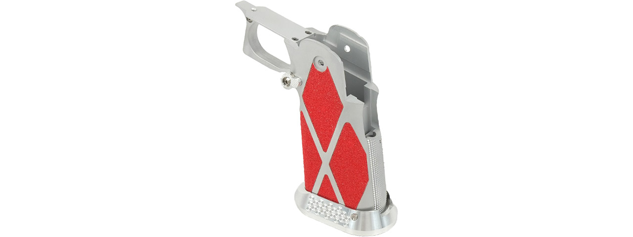 Airsoft Masterpiece Aluminum Grip for Hi-Capa Type 12 SV Diamond Skater (Red) - Click Image to Close