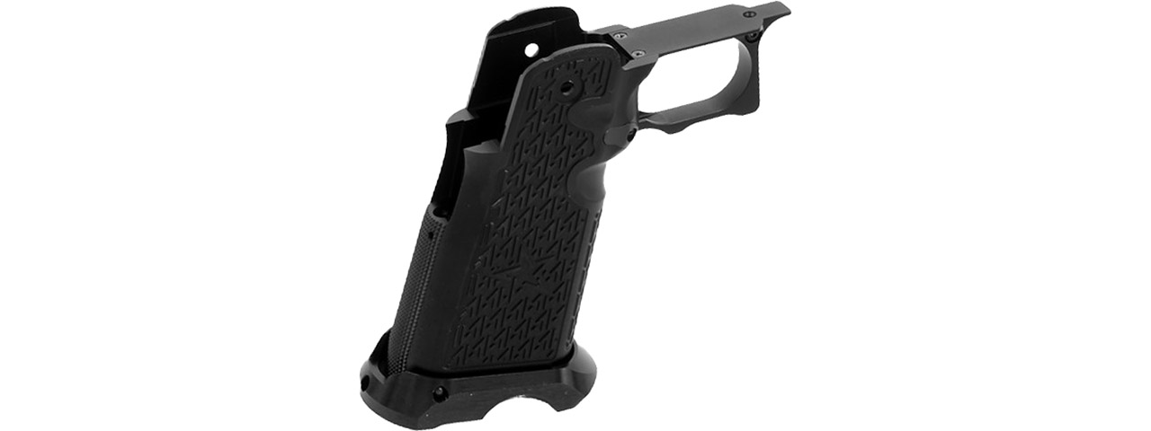 Airsoft Masterpiece Aluminum Grip for Hi-Capa Type 20 Stac Style (Black) - Click Image to Close