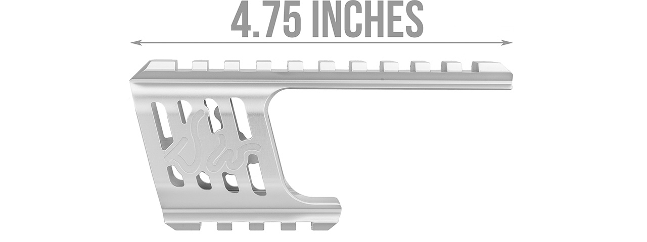 ASG CNC Machined Aluminum Rail Mount for ASG Dan Wesson 715 Replica Revolvers (Silver) - Click Image to Close