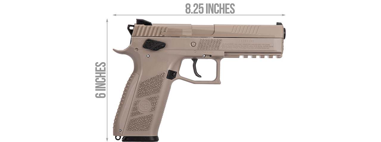 ASG CZ P-09 Duty .177 Cal CO2 Airgun Pistol (FDE)