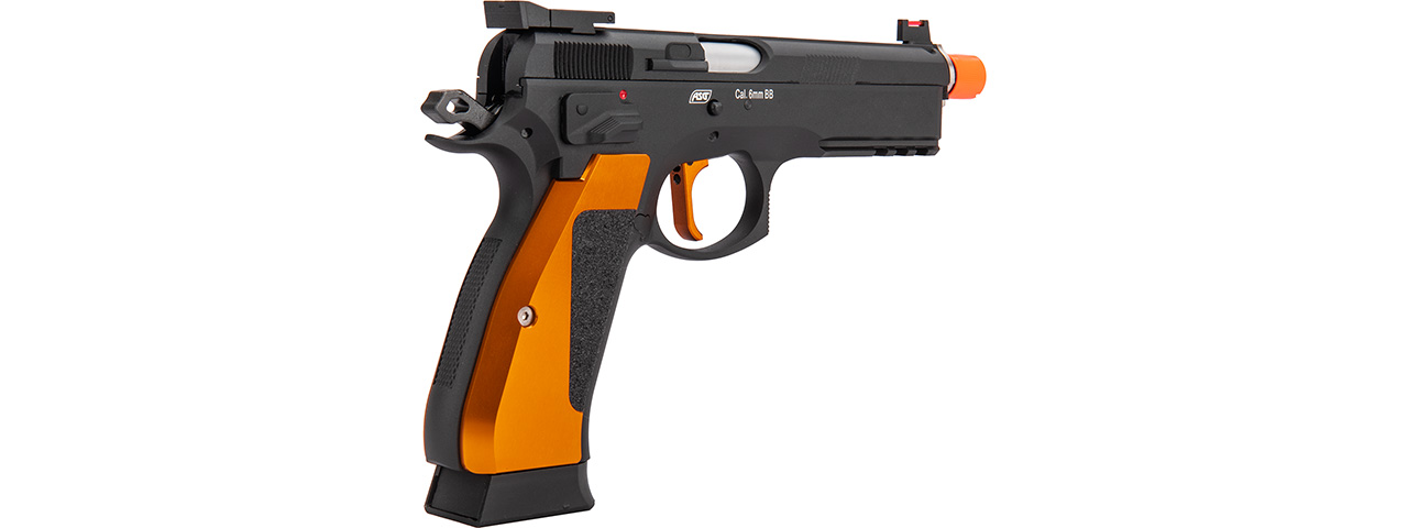 ASG CZ SP-01 Shadow ACCU CO2 GBB Pistol (Black / Orange) - Click Image to Close