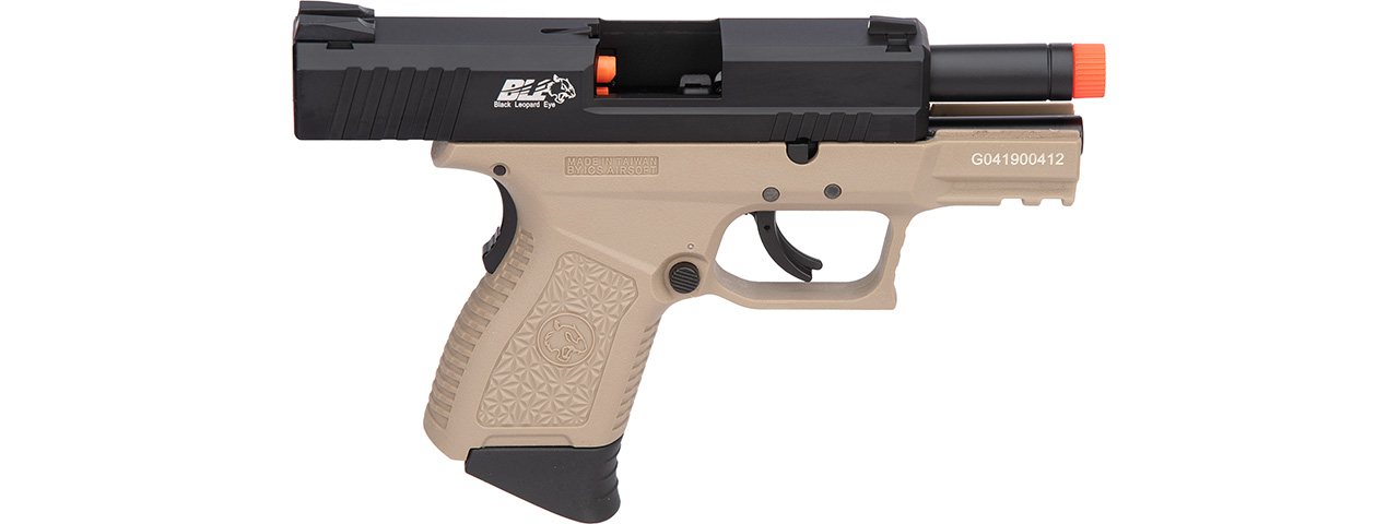 ICS BLE XPD Compact Personal Defender Pistol (Black/Tan) - Click Image to Close