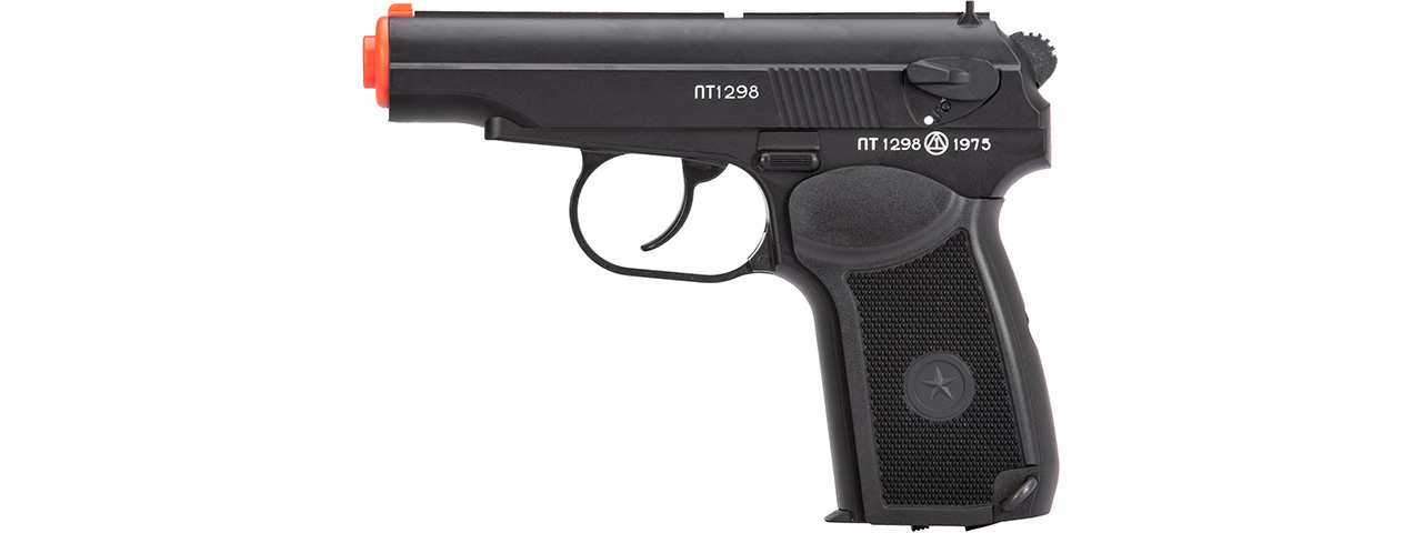 ICS BLE PM2 Makarov Airsoft Pistol w/ Suppressor (Black) - Click Image to Close