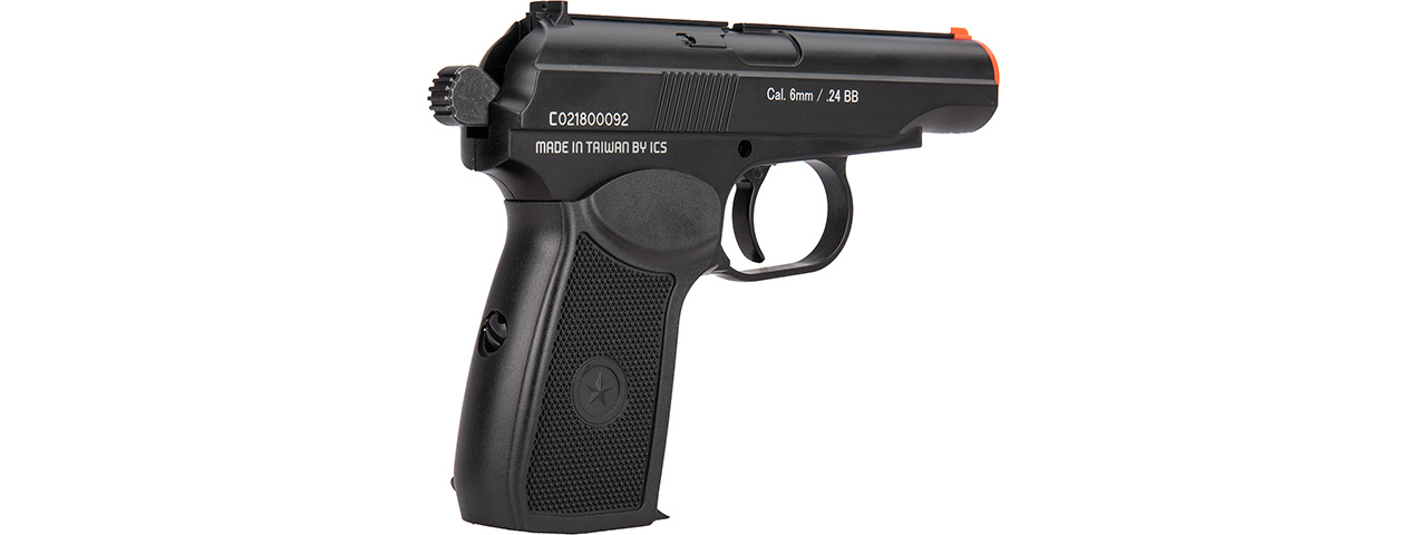 ICS BLE PM2 Makarov Airsoft Pistol w/ Suppressor (Black) - Click Image to Close