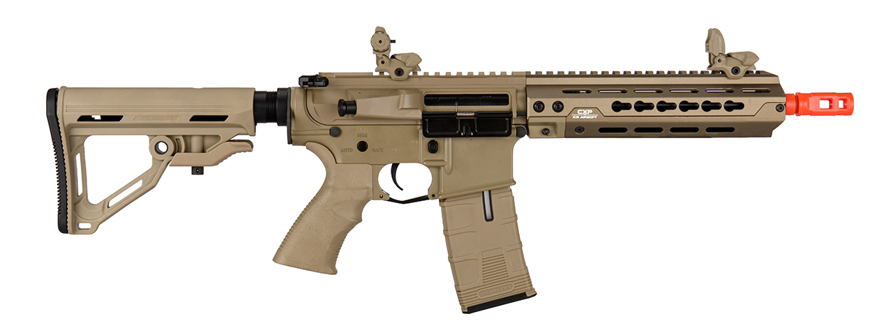 ICS CXP-HOG MTR (Rear Wired) Keymod AEG Rifle (Tan) - Click Image to Close