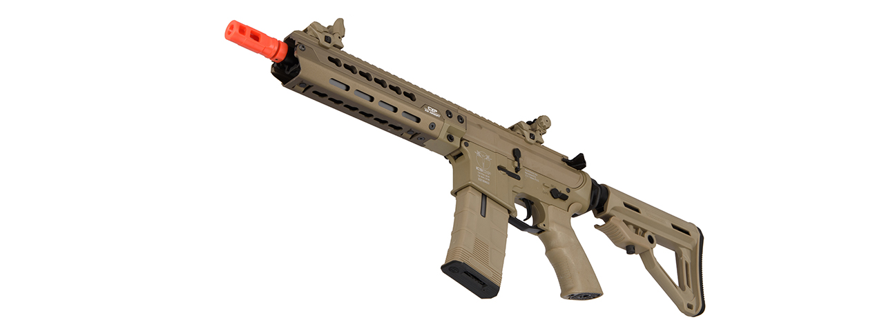 ICS CXP-HOG MTR (Rear Wired) Keymod AEG Rifle (Tan) - Click Image to Close