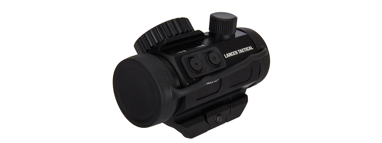 Lancer Tactical Green & Red Dot Sight w/ Side Button (Black) - Click Image to Close