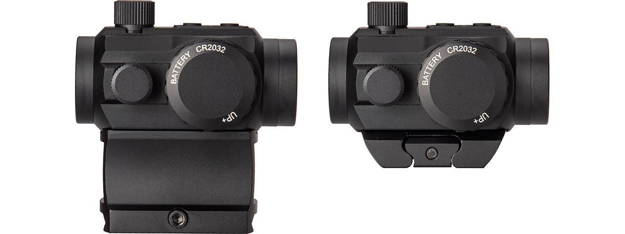 Lancer Tactical 1x22mm Red Dot Reflex Sight with Lower 1/3 Co-witness Mount w/ 2 Mounts (Color: Black) - Click Image to Close