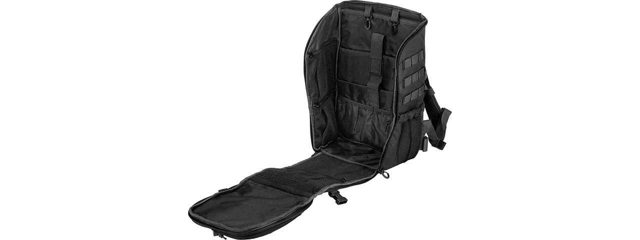 Lancer Tactical 14L Travel Backpack (Black) - Click Image to Close