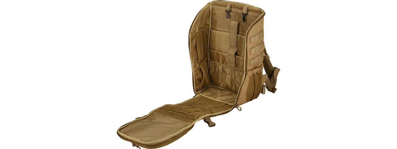 Lancer Tactical 14L Travel Backpack (Khaki) - Click Image to Close