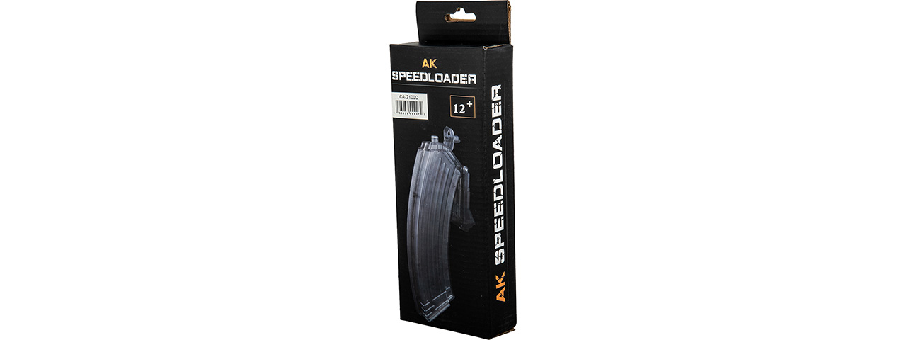 500 Round AK Magazine-Style Speedloader (Color: Clear) - Click Image to Close