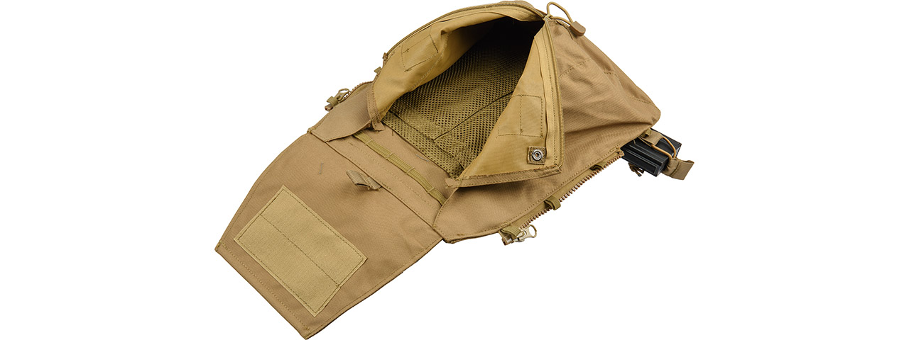 WoSport Tactical Vest 2.0 Accessory Backpack Attachment (Tan) - Click Image to Close