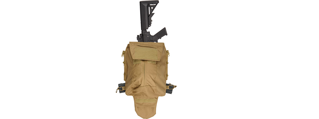WoSport Tactical Vest 2.0 Accessory Backpack Attachment (Tan) - Click Image to Close