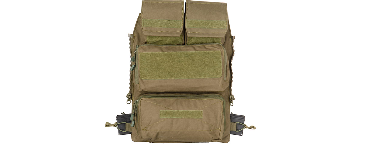 WST Tactical Vest 2.0 Accessory Pouches Backpack Attachment II, OD - Click Image to Close