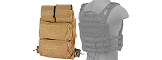 WST Tactical Vest 2.0 Accessory Pouches Backpack Attachment II, Tan