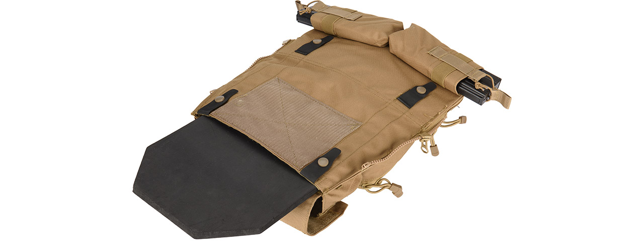 WST Tactical Vest 2.0 Accessory Pouches Backpack Attachment II, Tan